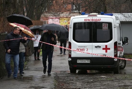 Взрыв газа в жилом доме в Краснодаре