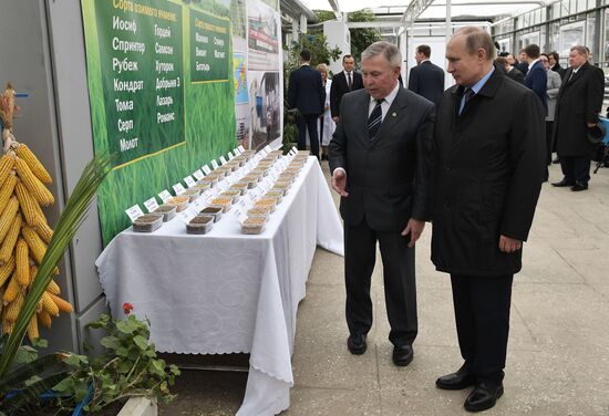 Рабочая поездка президента РФ В. Путина в Краснодар