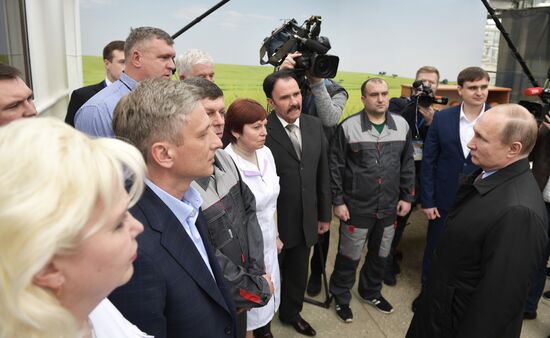 Рабочая поездка президента РФ В. Путина в Краснодар