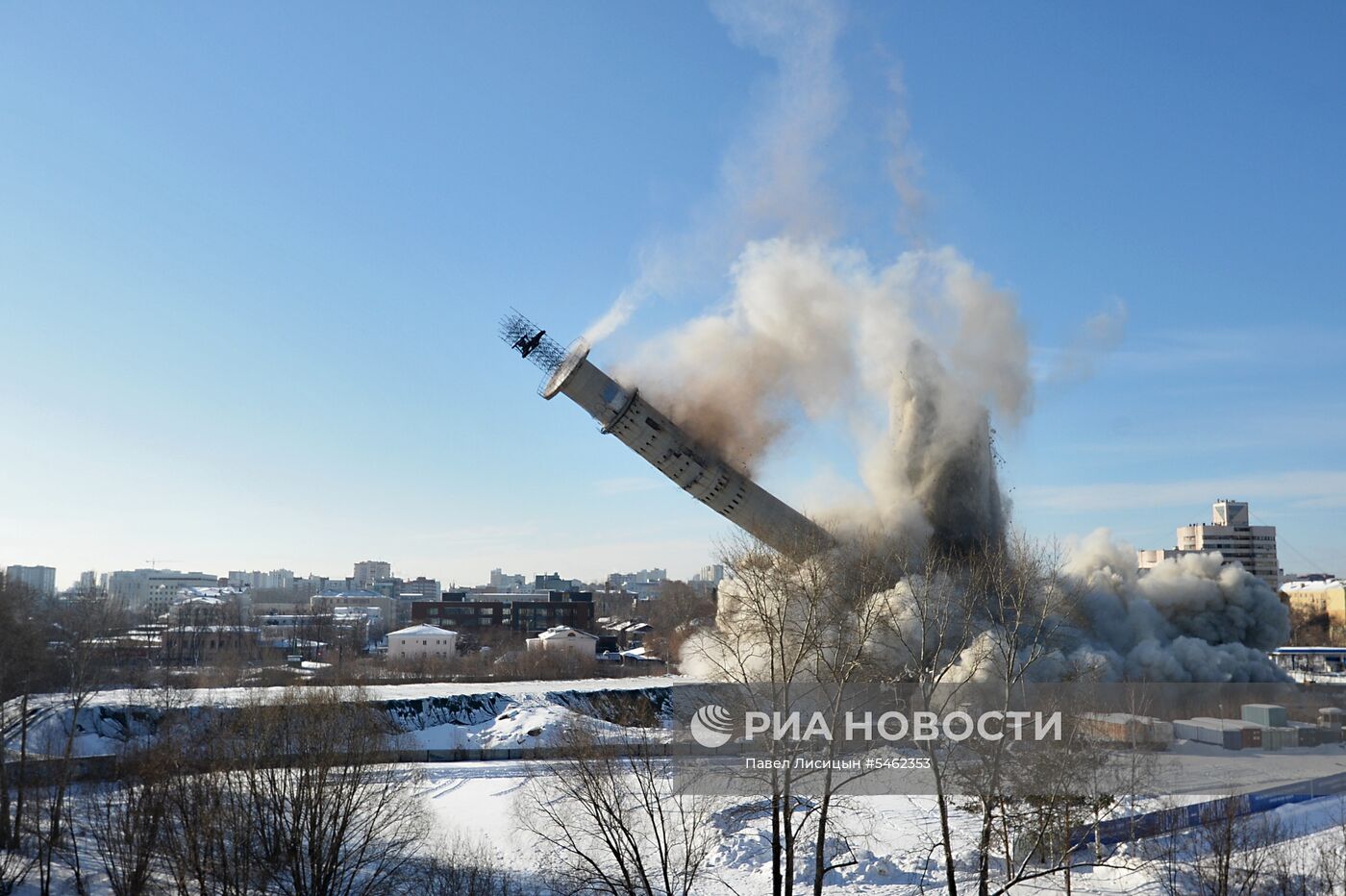 Снос недостроенной телебашни в Екатеринбурге 