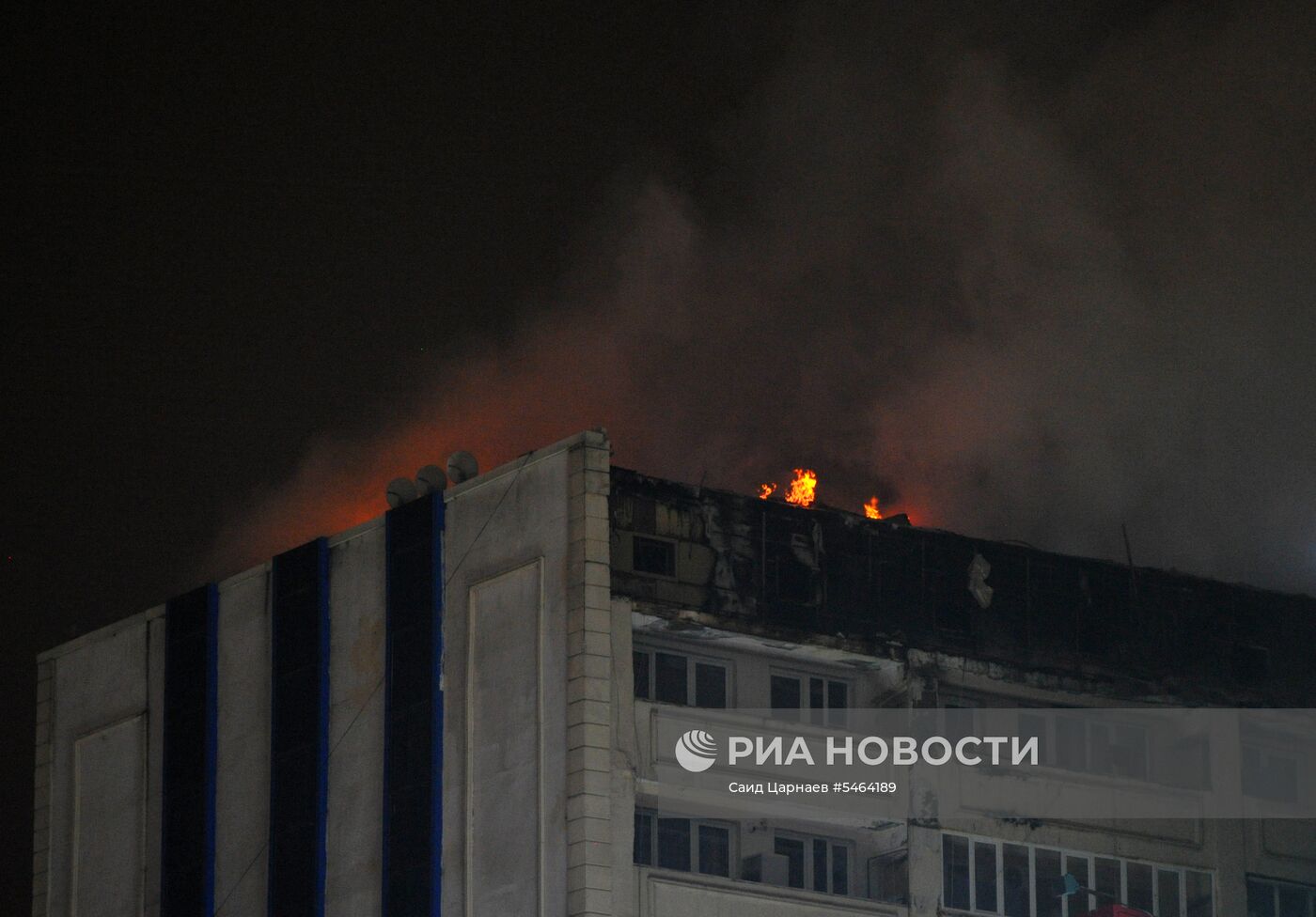 Пожар в жилом доме в Грозном | РИА Новости Медиабанк