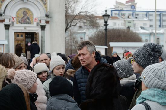 Акции в память о погибших при пожаре в ТЦ "Зимняя вишня"