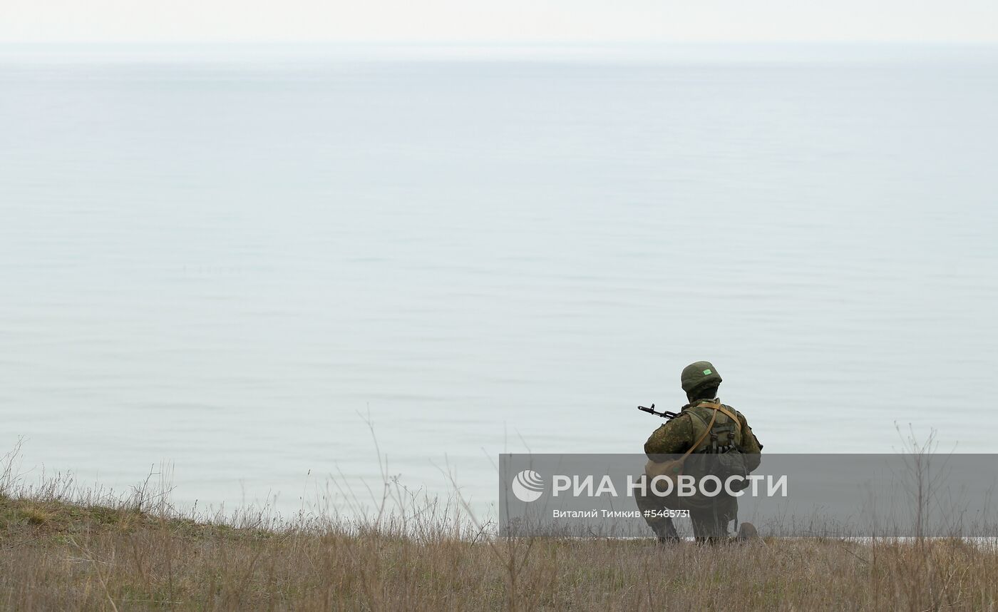 Учения экипажей береговых ракетно-артиллерийских комплексов в Краснодарском крае