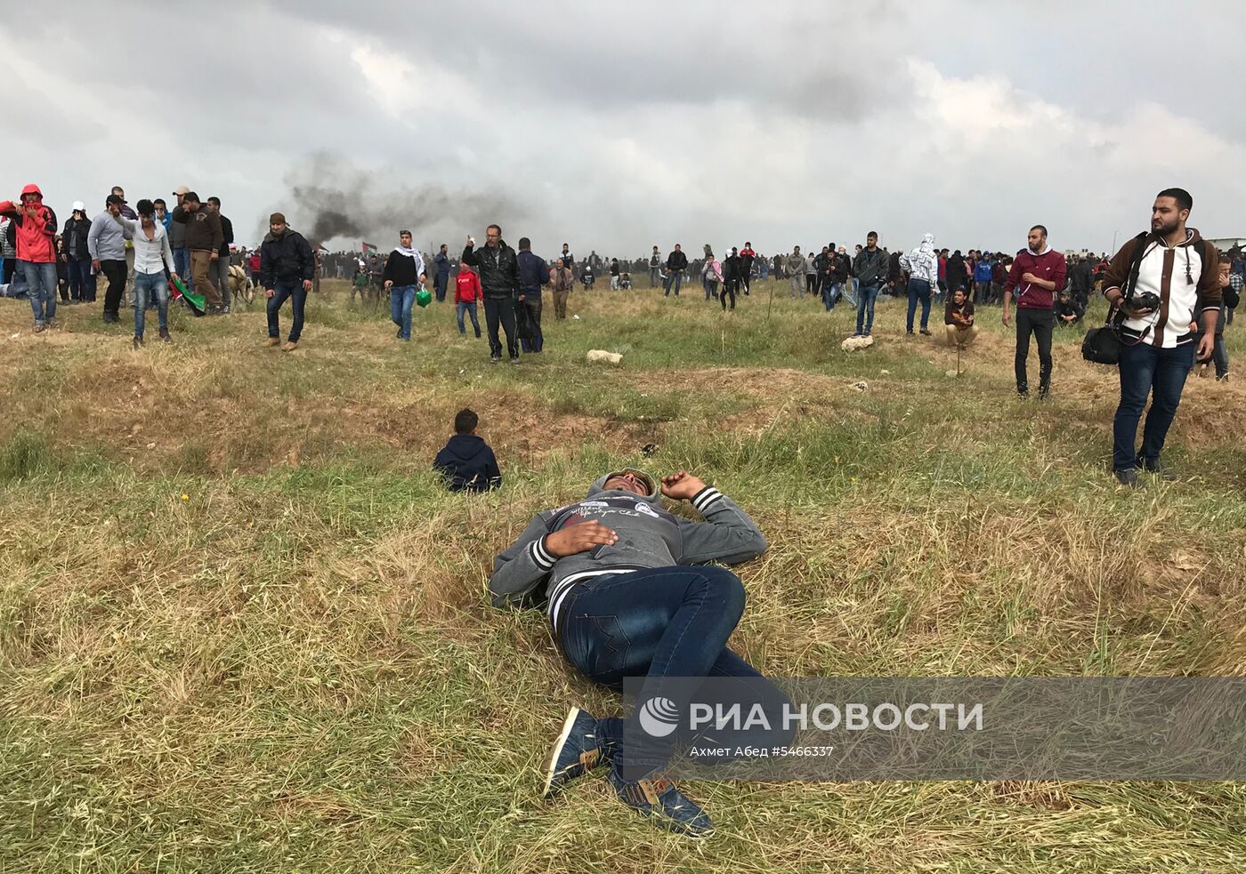 Акции протеста на границе сектора Газа с Израилем