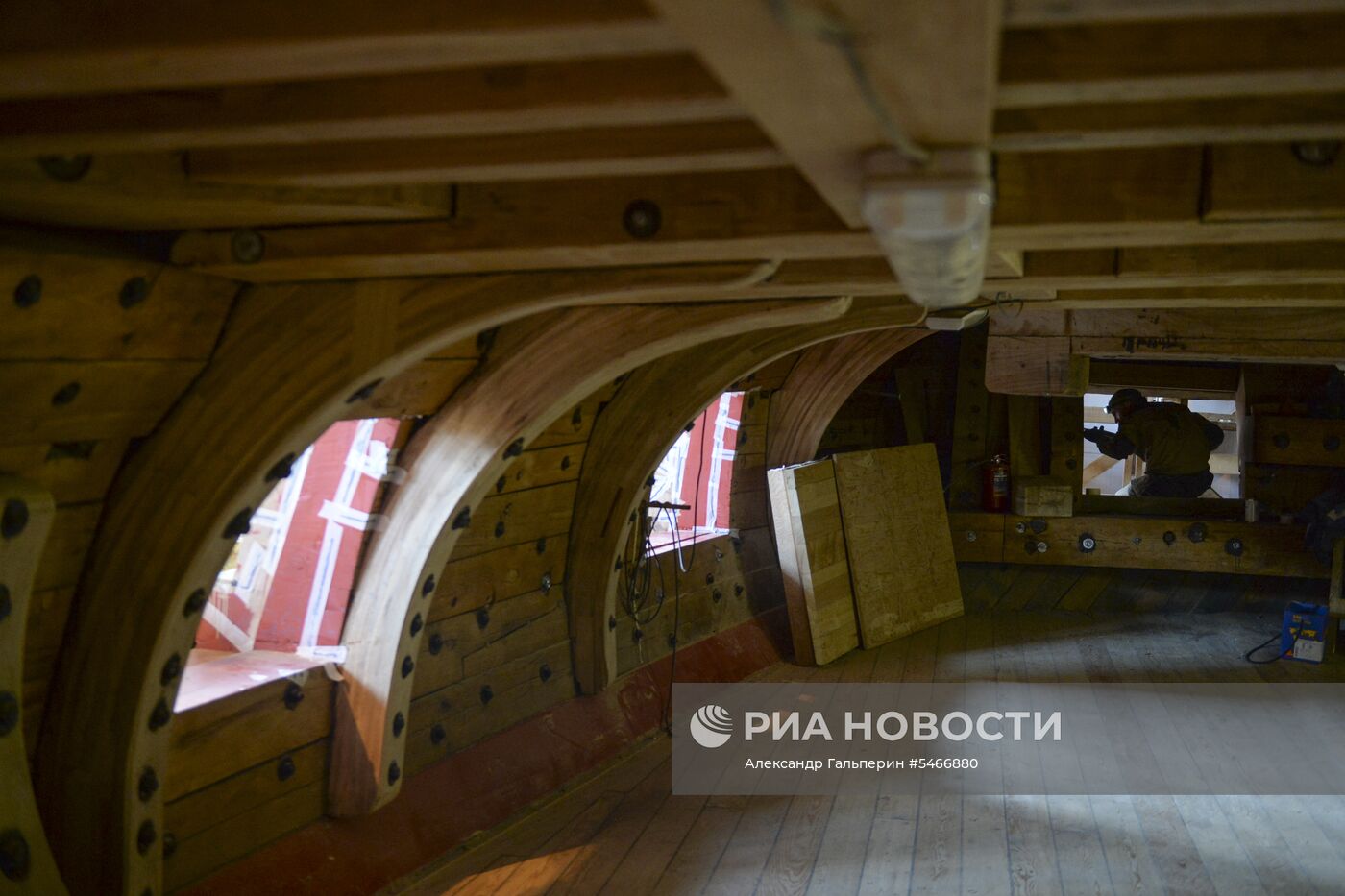Строительство копии линейного корабля "Полтава" на верфи в Санкт-Петербурге