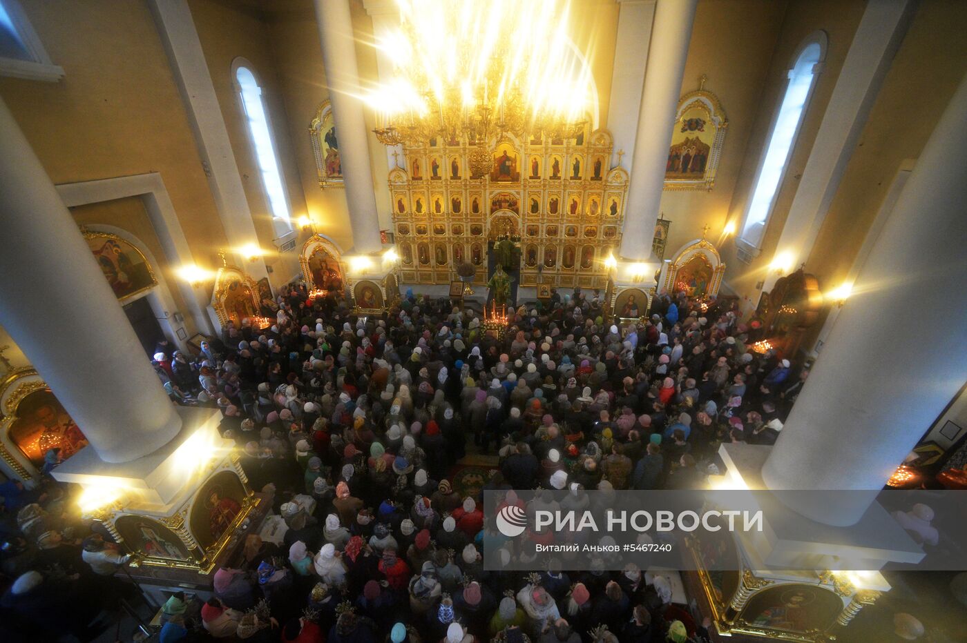 Празднование Вербного воскресенья в России