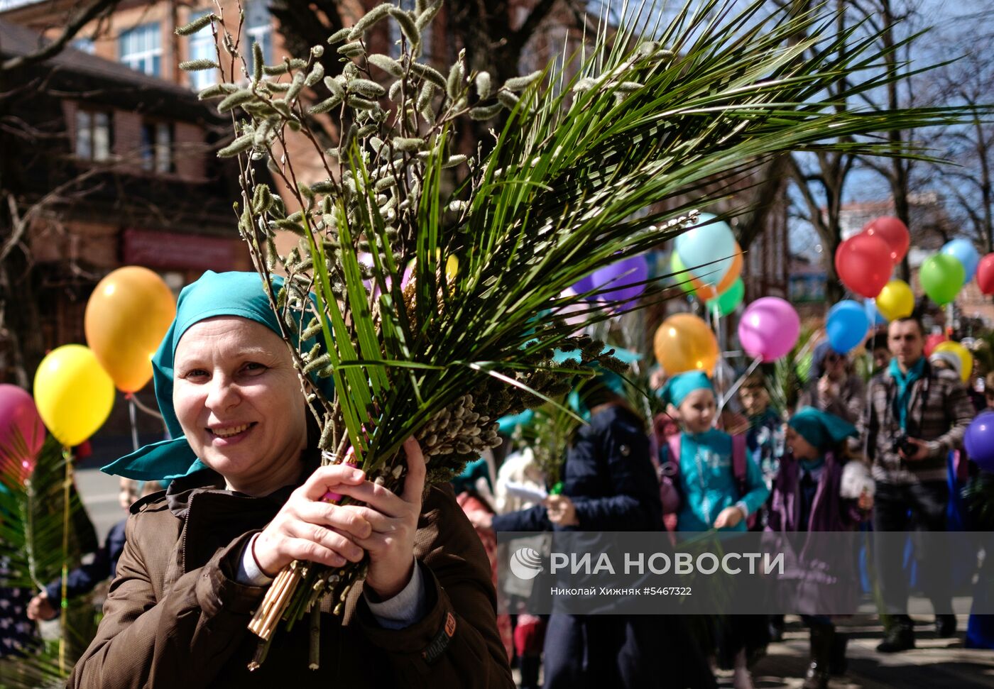 Празднование Вербного воскресенья в России 