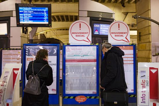 Забастовка работников железных дорог во Франции