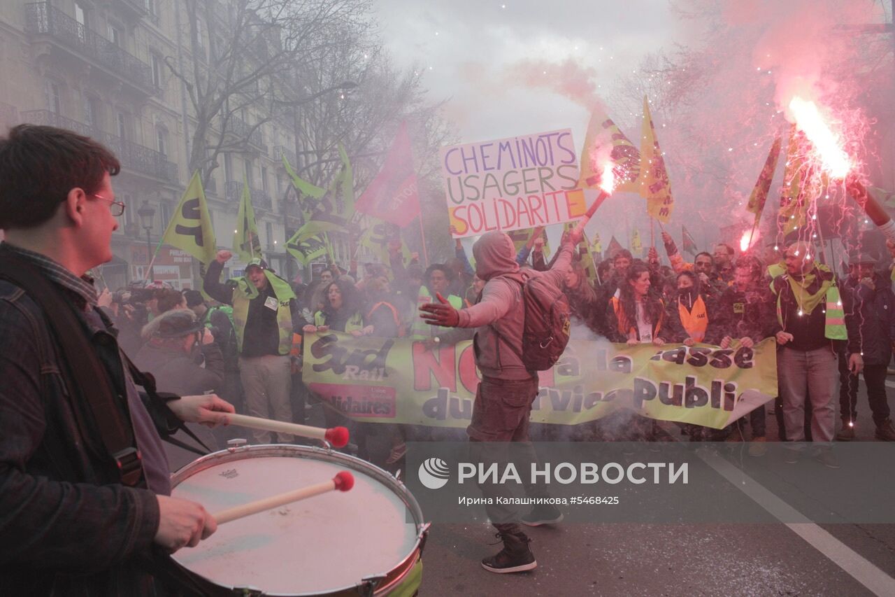 Забастовка работников железных дорог во Франции