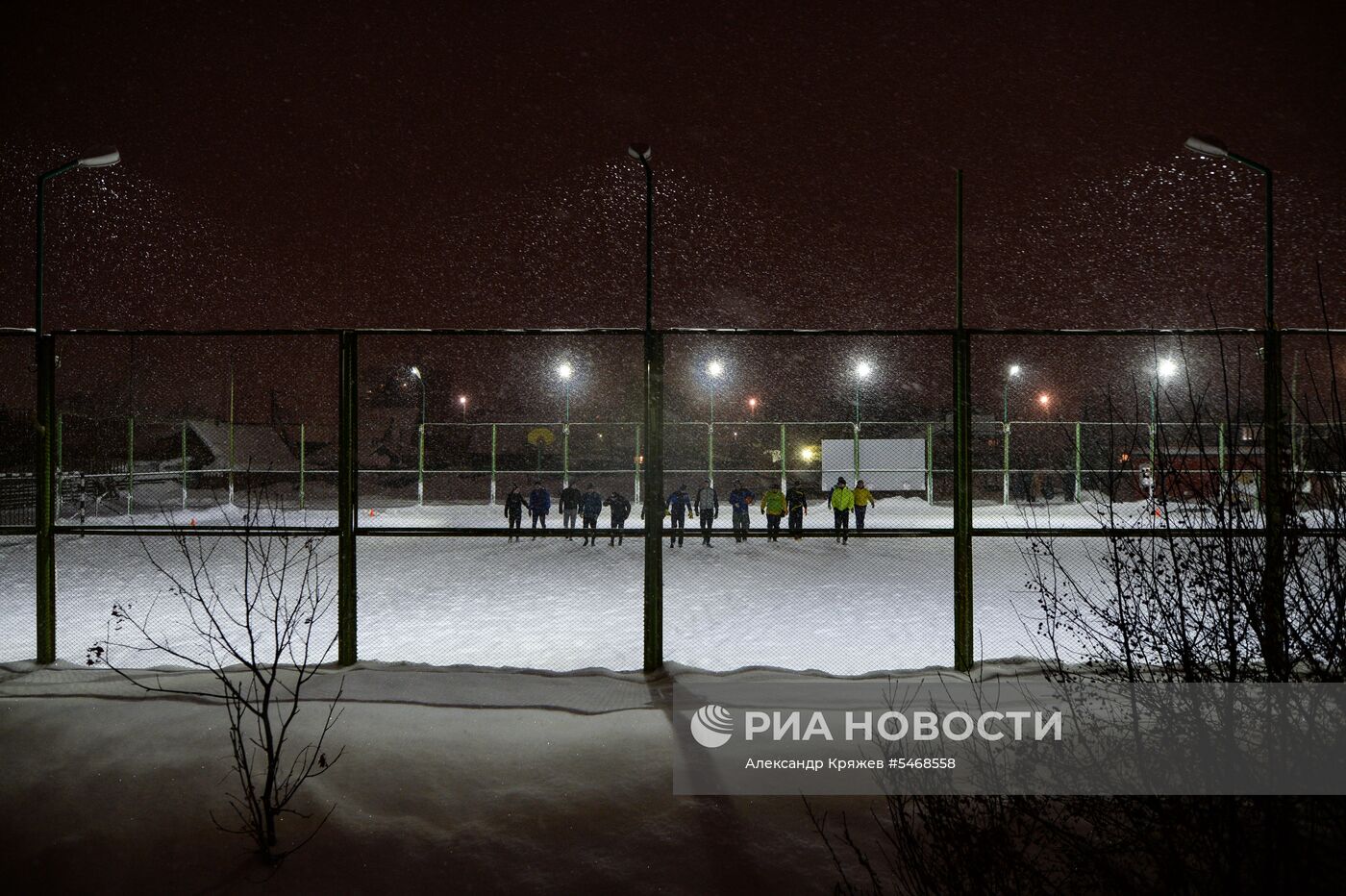 Мини-футбол на снегу в Новосибирске