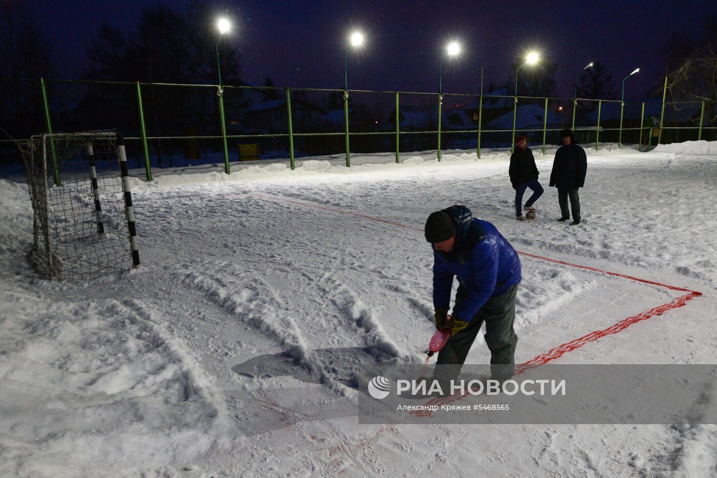 Мини-футбол на снегу в Новосибирске