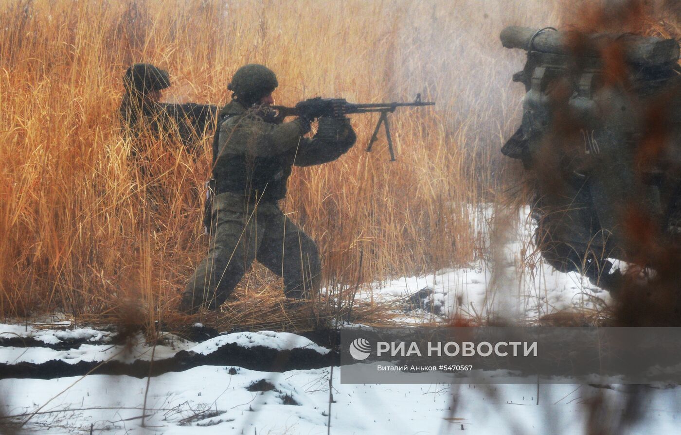 Тактические учения морской пехоты тихоокеанского флота 