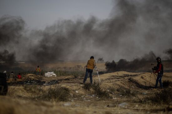 Акции протеста на границе сектора Газа и Израиля 