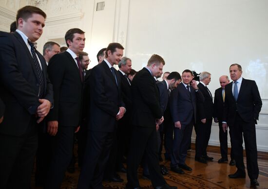 Встреча главы МИД РФ С. Лаврова с российскими дипломатами