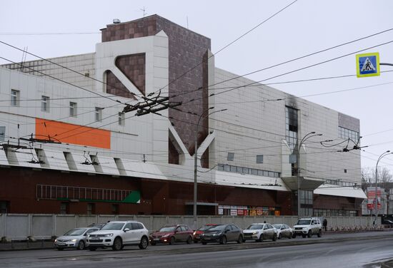 Здание торгового центра «Зимняя вишня» после пожара