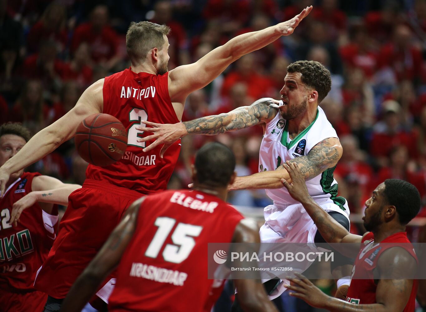 Баскетбол. Кубок Европы. Матч "Локомотив-Кубань" - "Дарюшшафака"