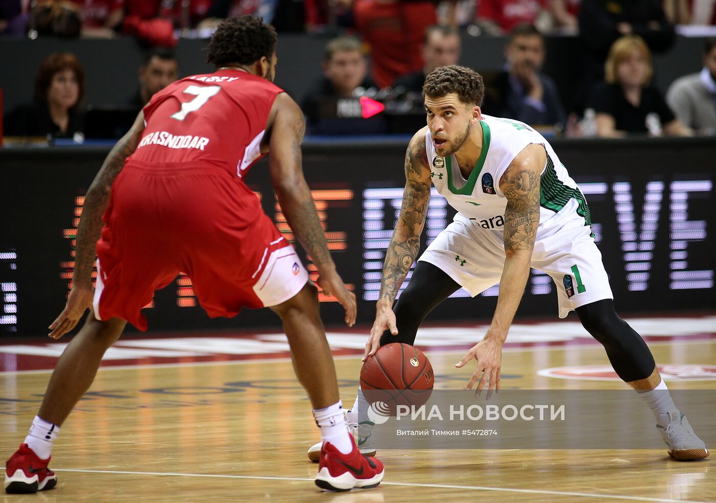 Баскетбол. Кубок Европы. Матч "Локомотив-Кубань" - "Дарюшшафака"