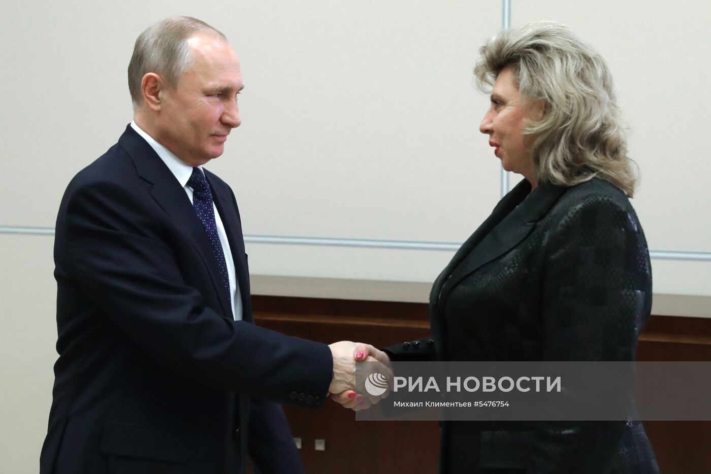 Президент РФ В. Путин встретился с уполномоченным по правам человека в РФ Т. Москальковой