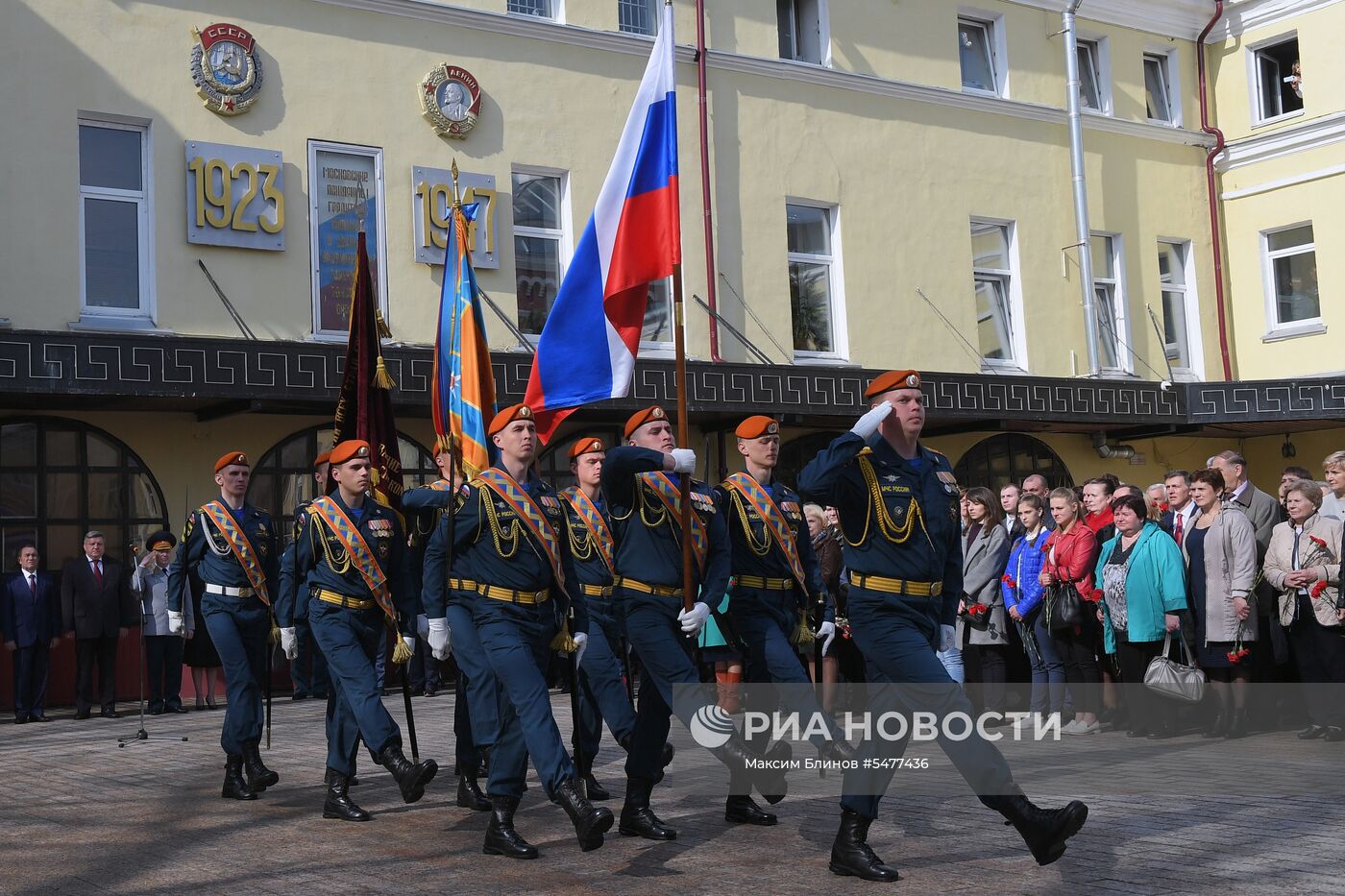 Открытие памятника "Огнеборцам столицы"