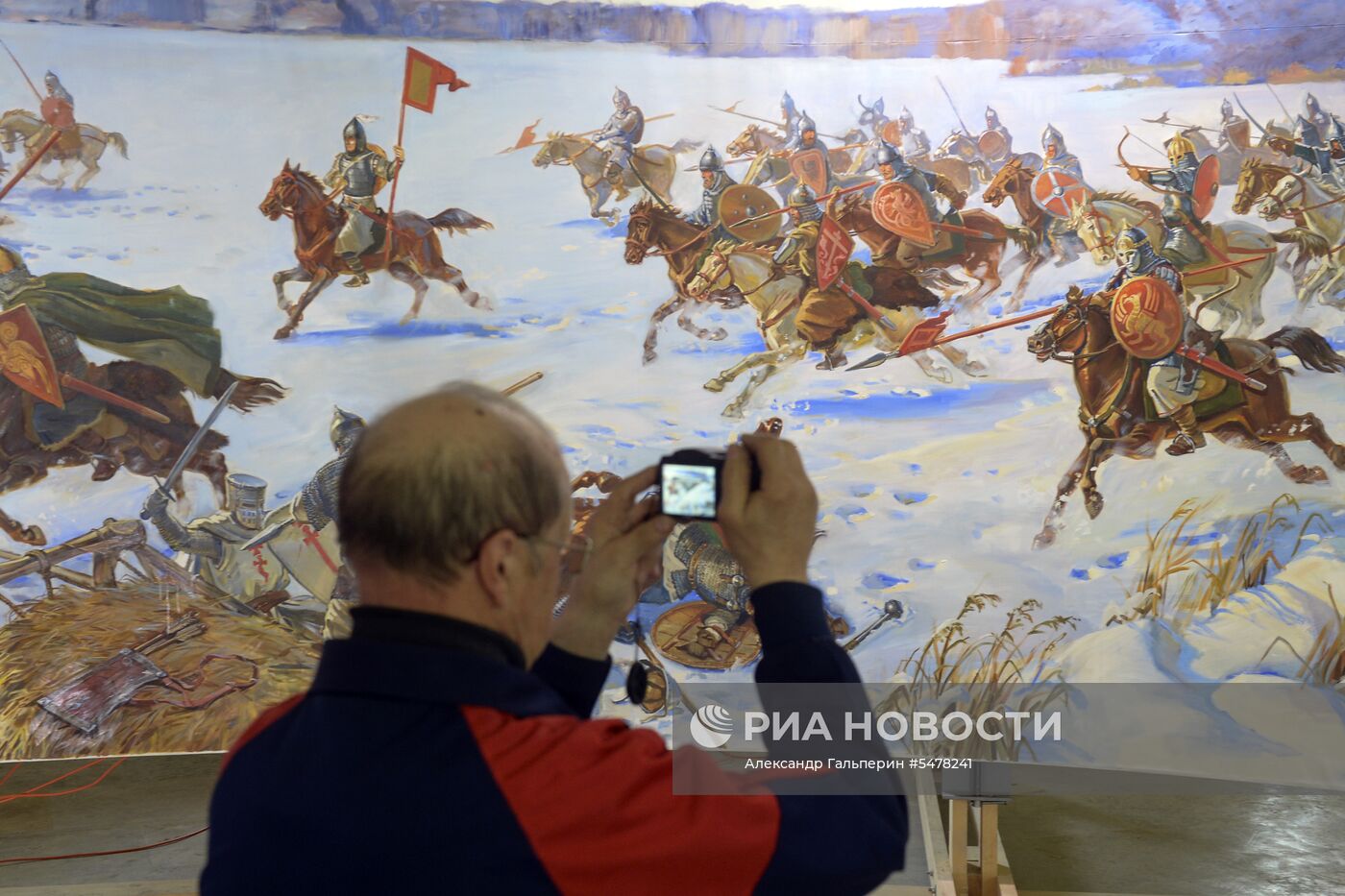 Открытие диорамы «Ледовое побоище» в Санкт-Петербурге