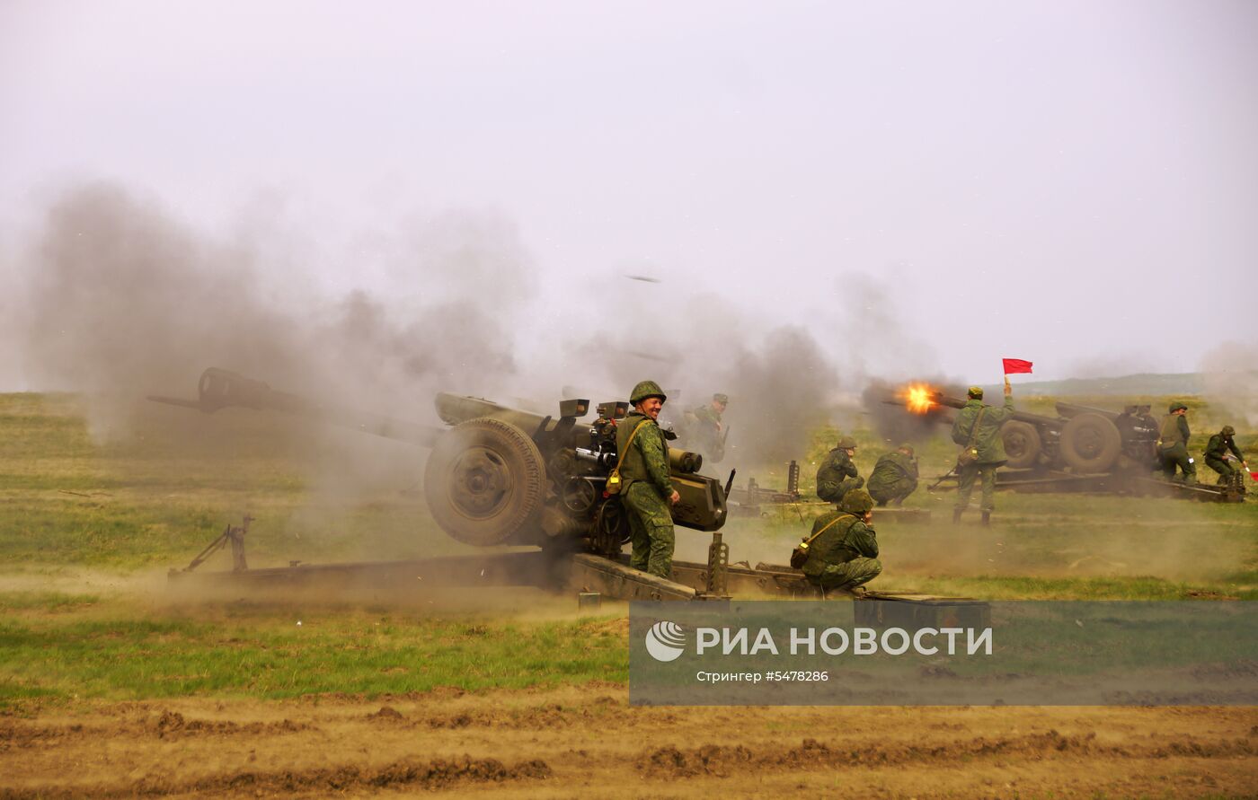 Учения по огневой подготовке Народной милиции ЛНР