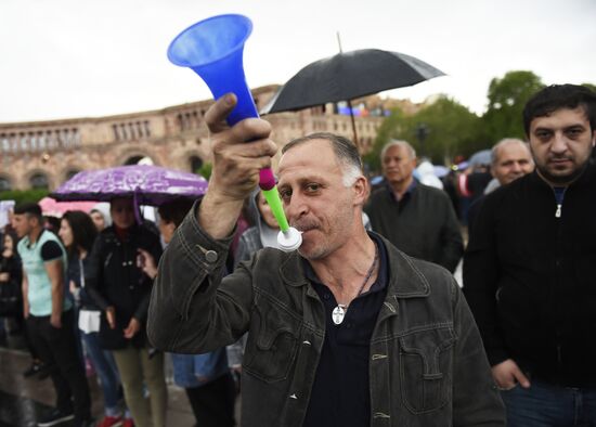 Акция протеста оппозиции в Ереване