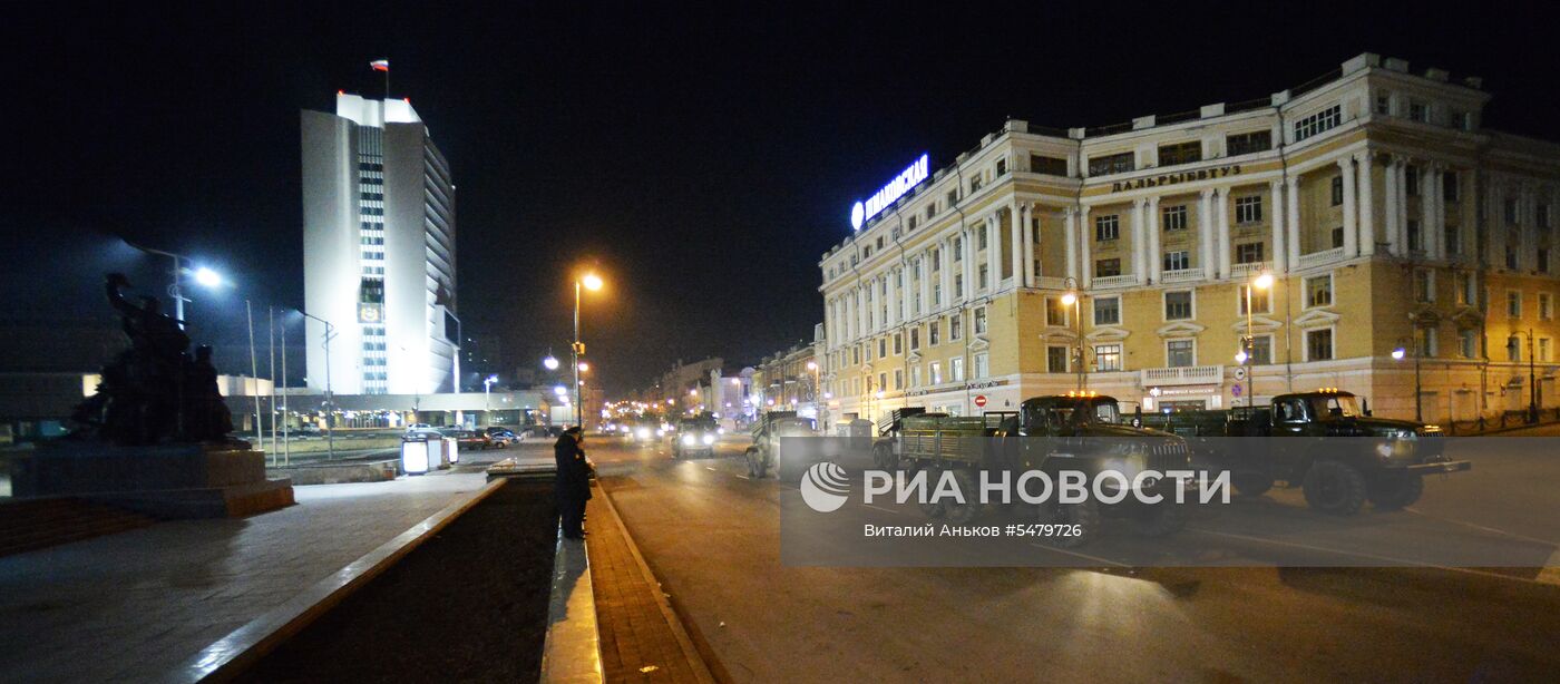 Репетиция парада Победы во Владивостоке