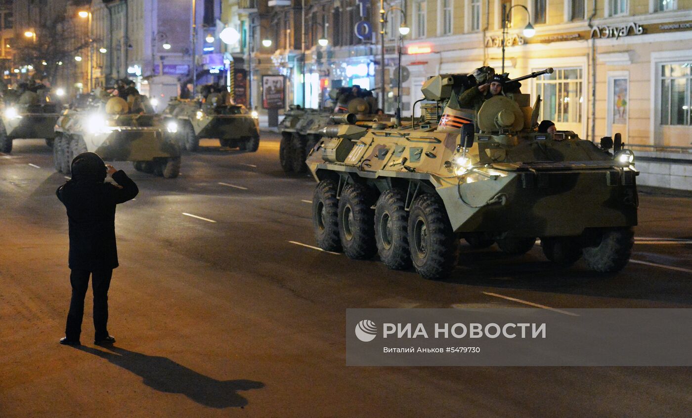 Репетиция парада Победы во Владивостоке