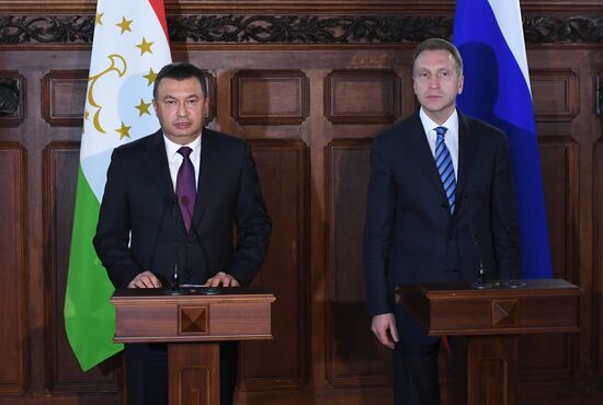 Заседание межправительственной комиссии по экономическому сотрудничеству между Таджикистаном и Россией