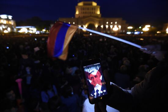 Акция протеста оппозиции в Ереване