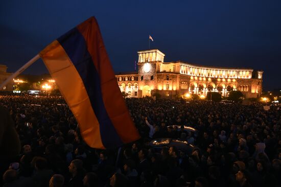 Акция протеста оппозиции в Ереване