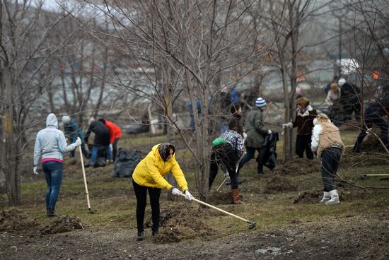 Общегородской субботник в Новосибирске