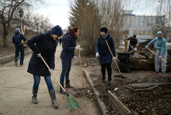 Общегородской субботник в Новосибирске