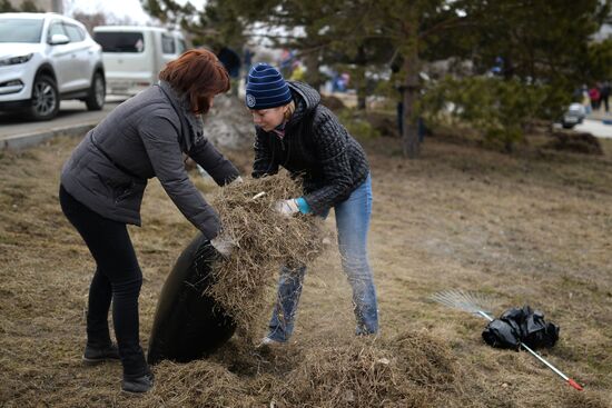 Общегородской субботник в Новосибирске