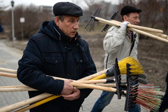 Общегородской субботник в Новосибирске