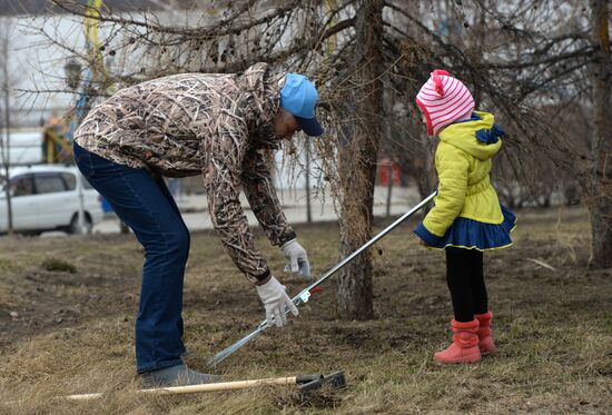 Общегородской субботник в Новосибирске