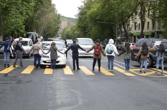 Акция протеста оппозиции в Ереване