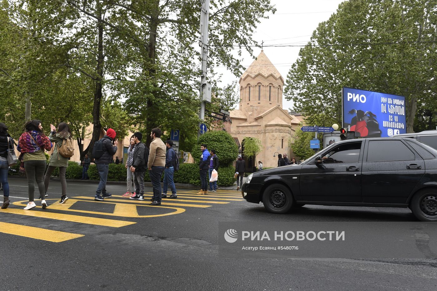 Акция протеста оппозиции в Ереване