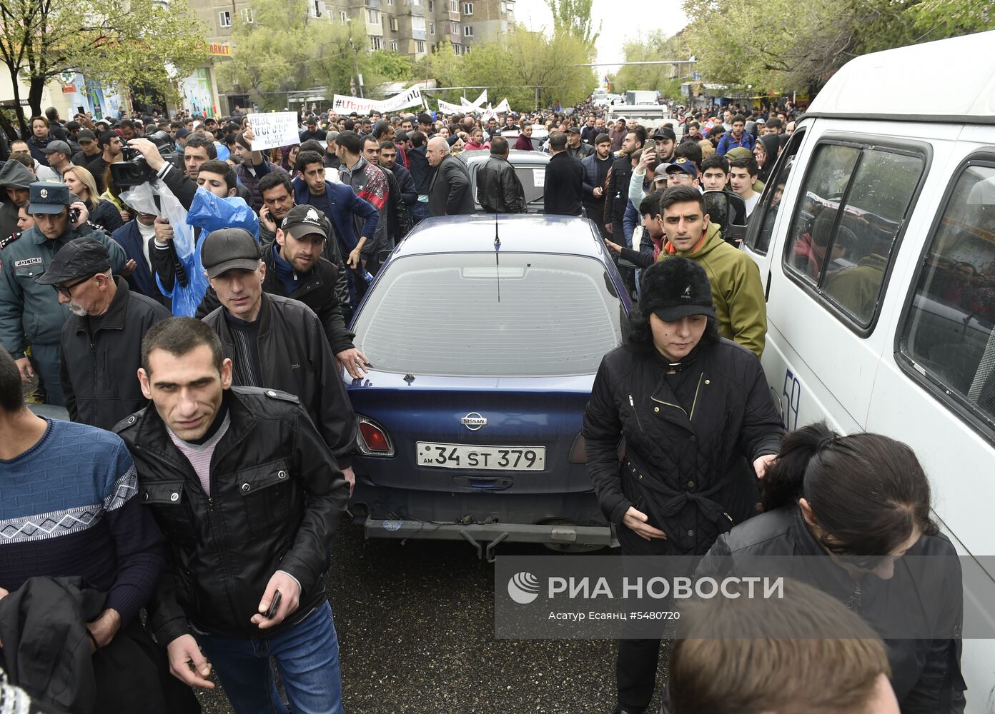 Акция протеста оппозиции в Ереване