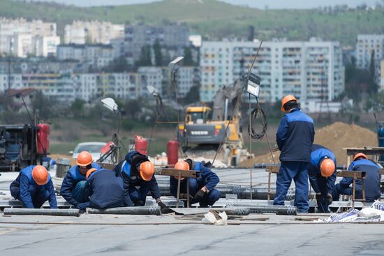 Строительство автомобильных подходов к мосту через Керченский пролив