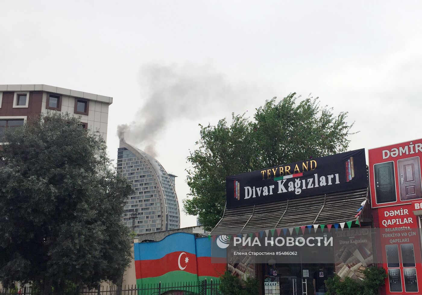 Здание Trump Tower загорелось в Баку