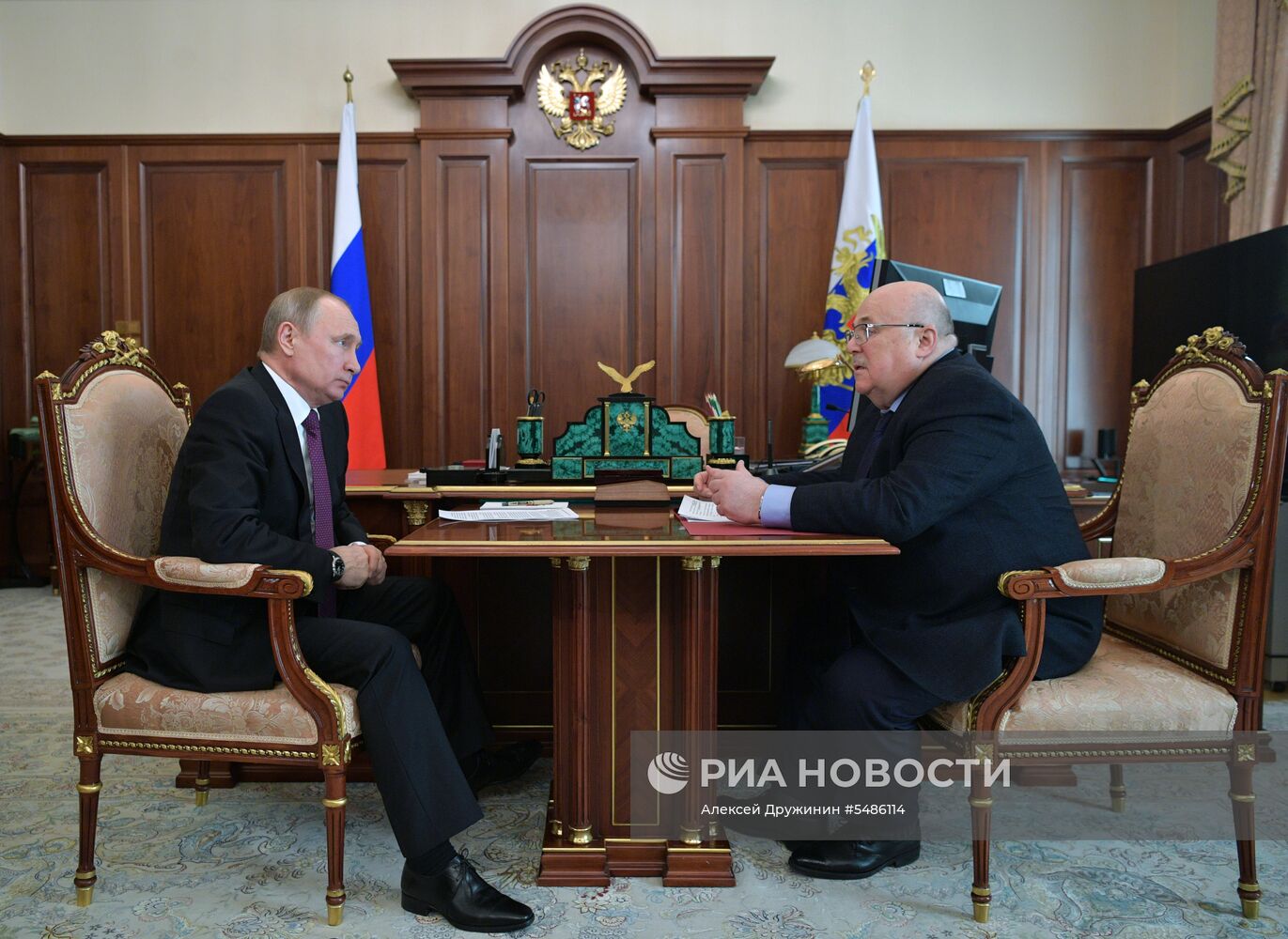 Президент РФ В. Путин встретился с главой СТД РФ А. Калягиным