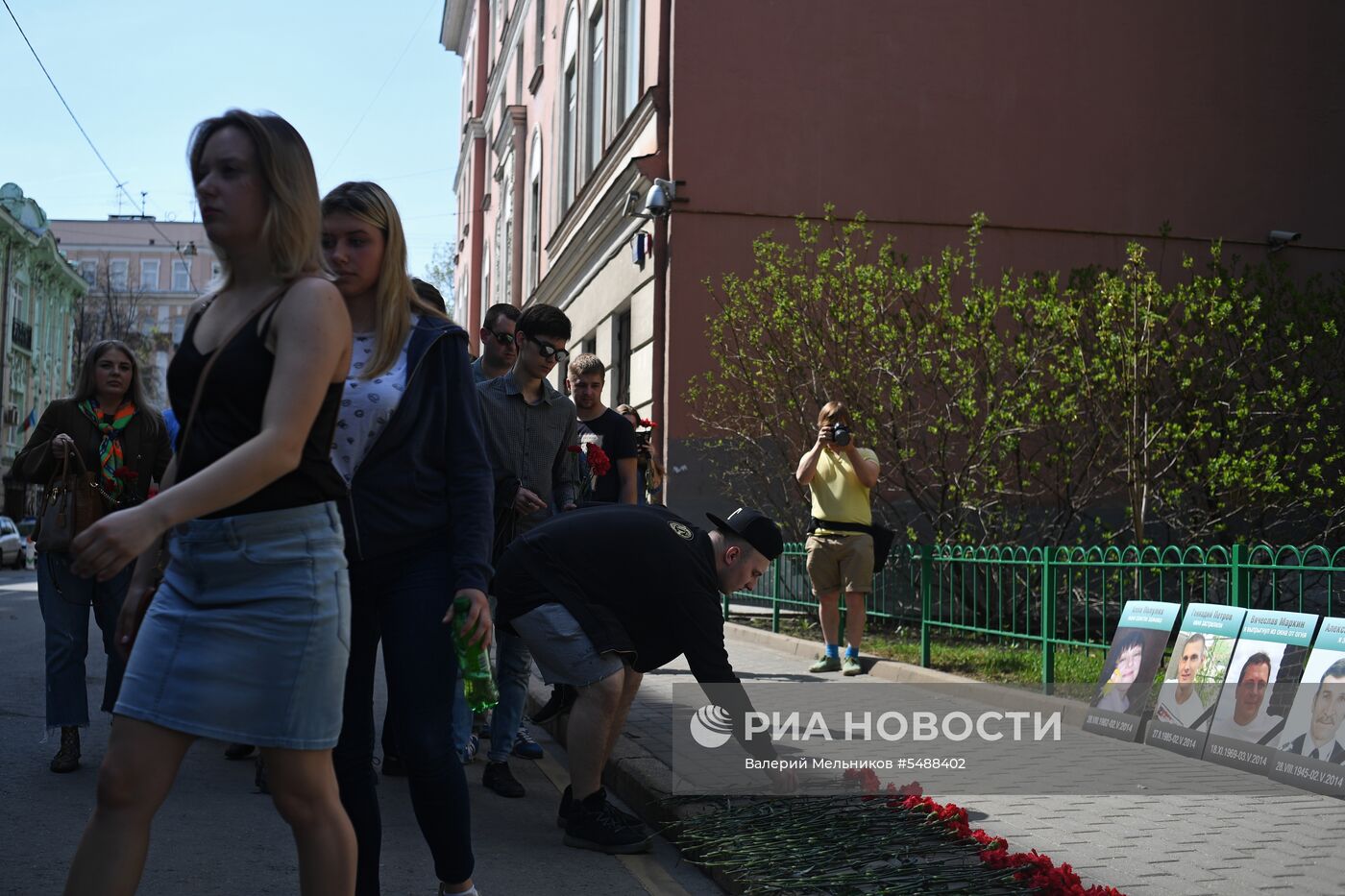 Акция в Москве в память о погибших 2 мая 2014 в Одессе