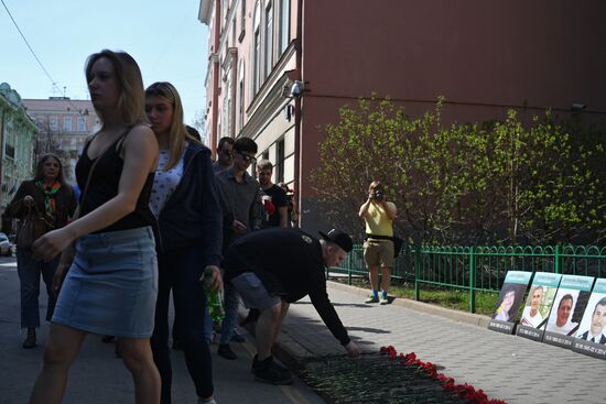 Акция в Москве в память о погибших 2 мая 2014 в Одессе