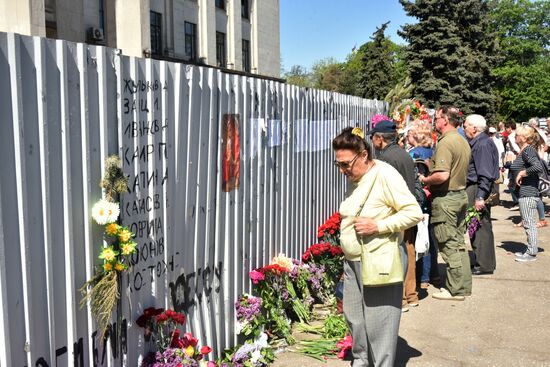 Траурные мероприятия в Одессе в память о погибших 2 мая 2014