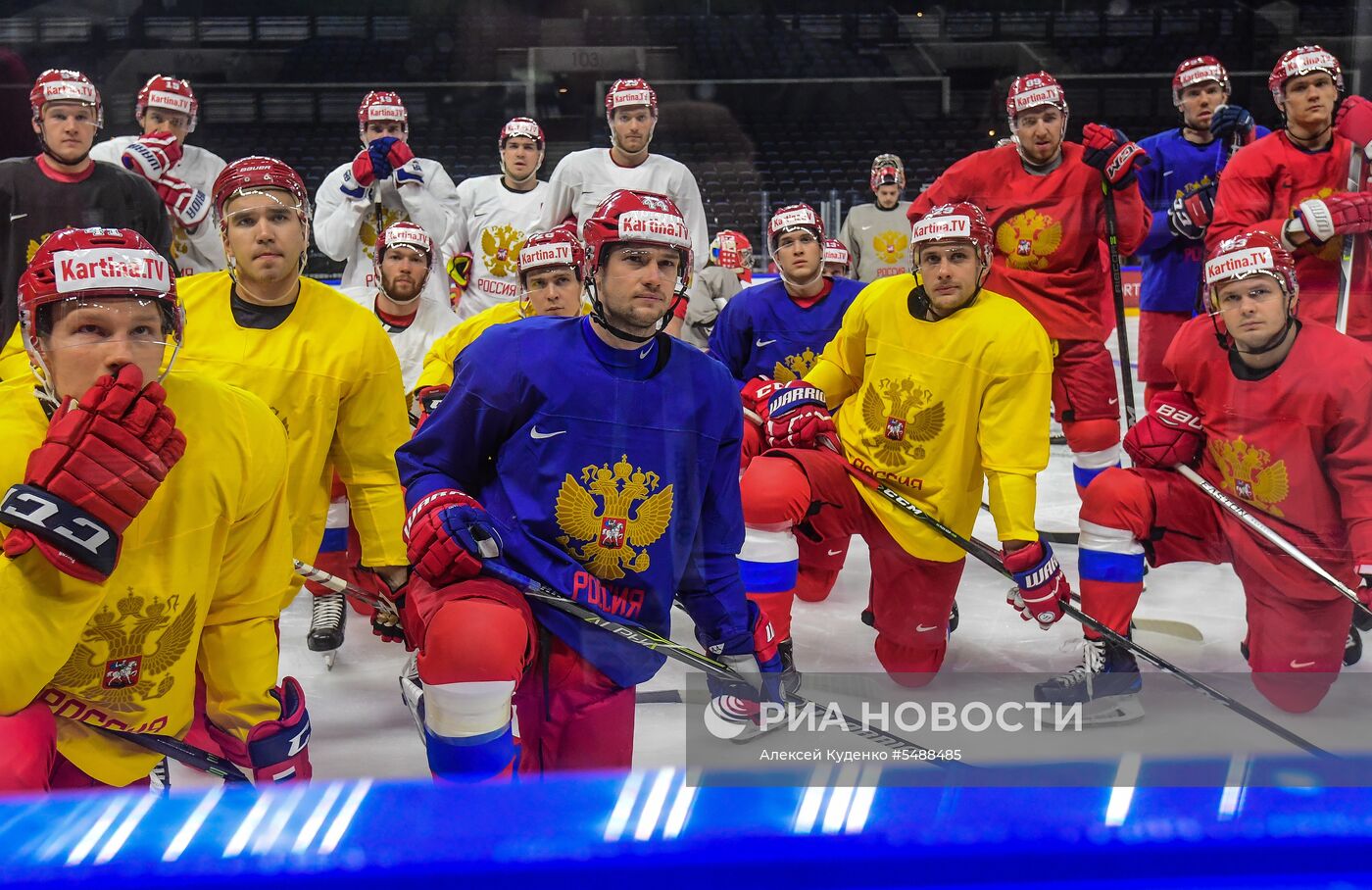 Хоккей. Чемпионат мира. Тренировка сборной России 