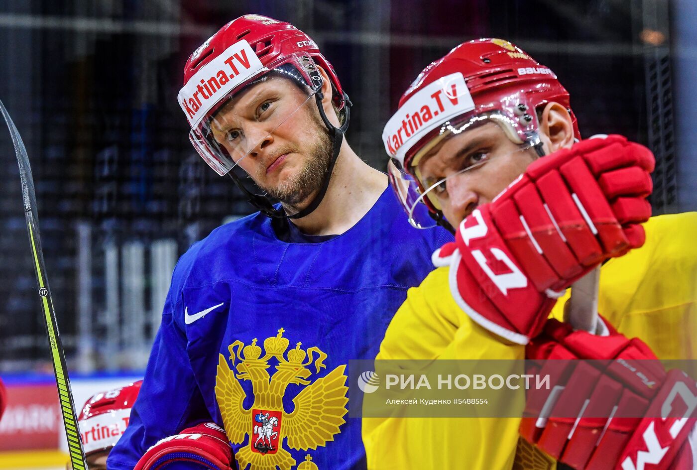 Хоккей. Чемпионат мира. Тренировка сборной России 