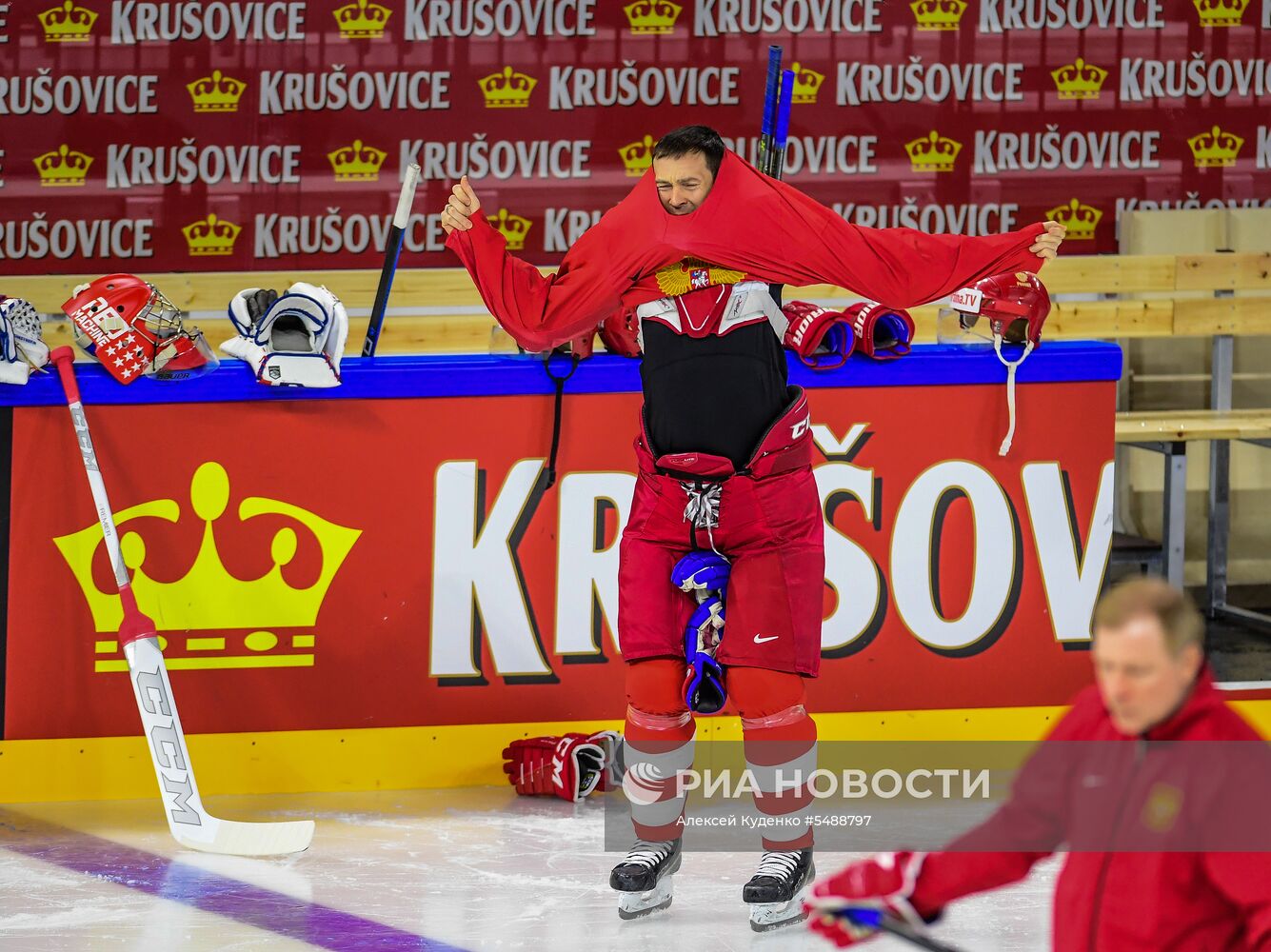 Хоккей. Чемпионат мира. Тренировка сборной России