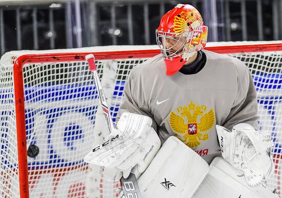 Хоккей. Чемпионат мира. Тренировка сборной России