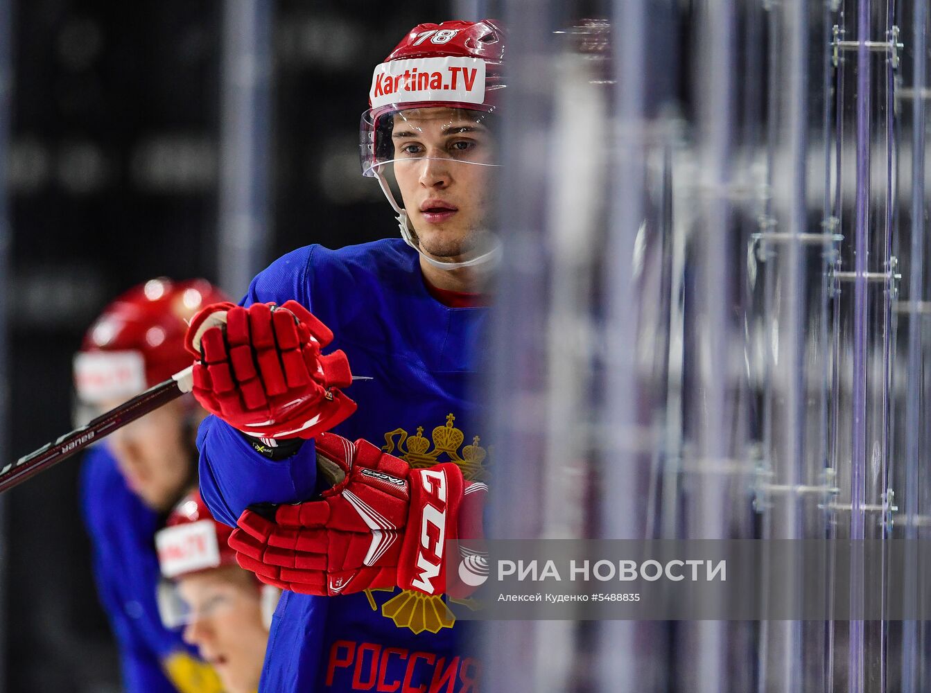 Хоккей. Чемпионат мира. Тренировка сборной России